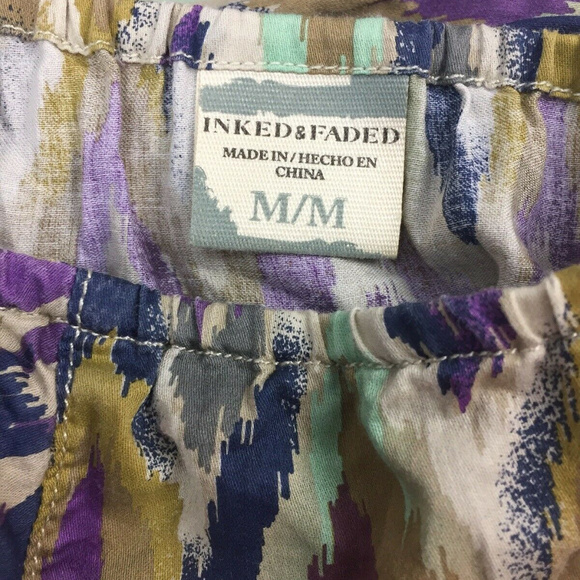 Inked & Faded M Ruffle Romper Shorts Drawstring - Picture 6 of 7